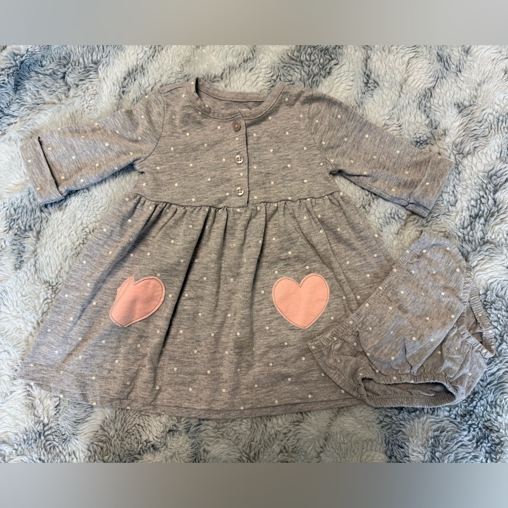 Baby Girl Dress and Diaper Cover